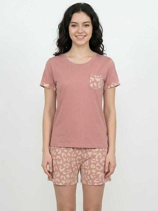 Ladies Viscose Shorty Pyjama Set