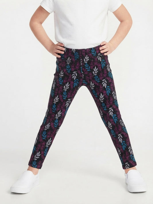 Girls Stretch Printed Leggings