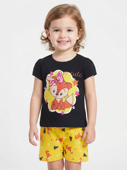 Baby Girls Printed Shorty Sets Hanger Pack