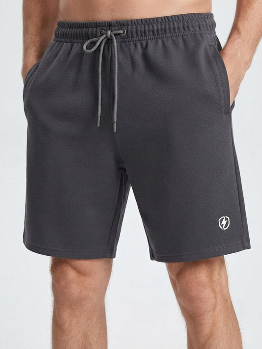 Mens French Terry Steel Grey Shorts