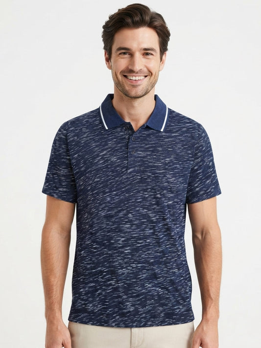 Mens Slub Knit Polo