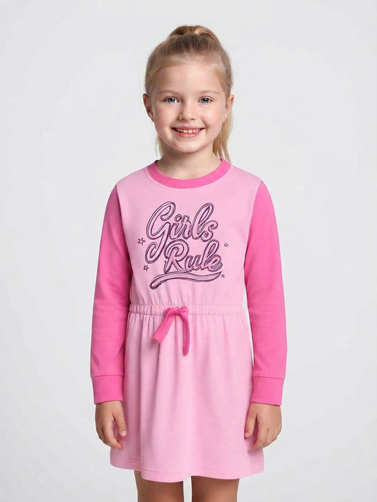 Girls French Terry Winter Dress