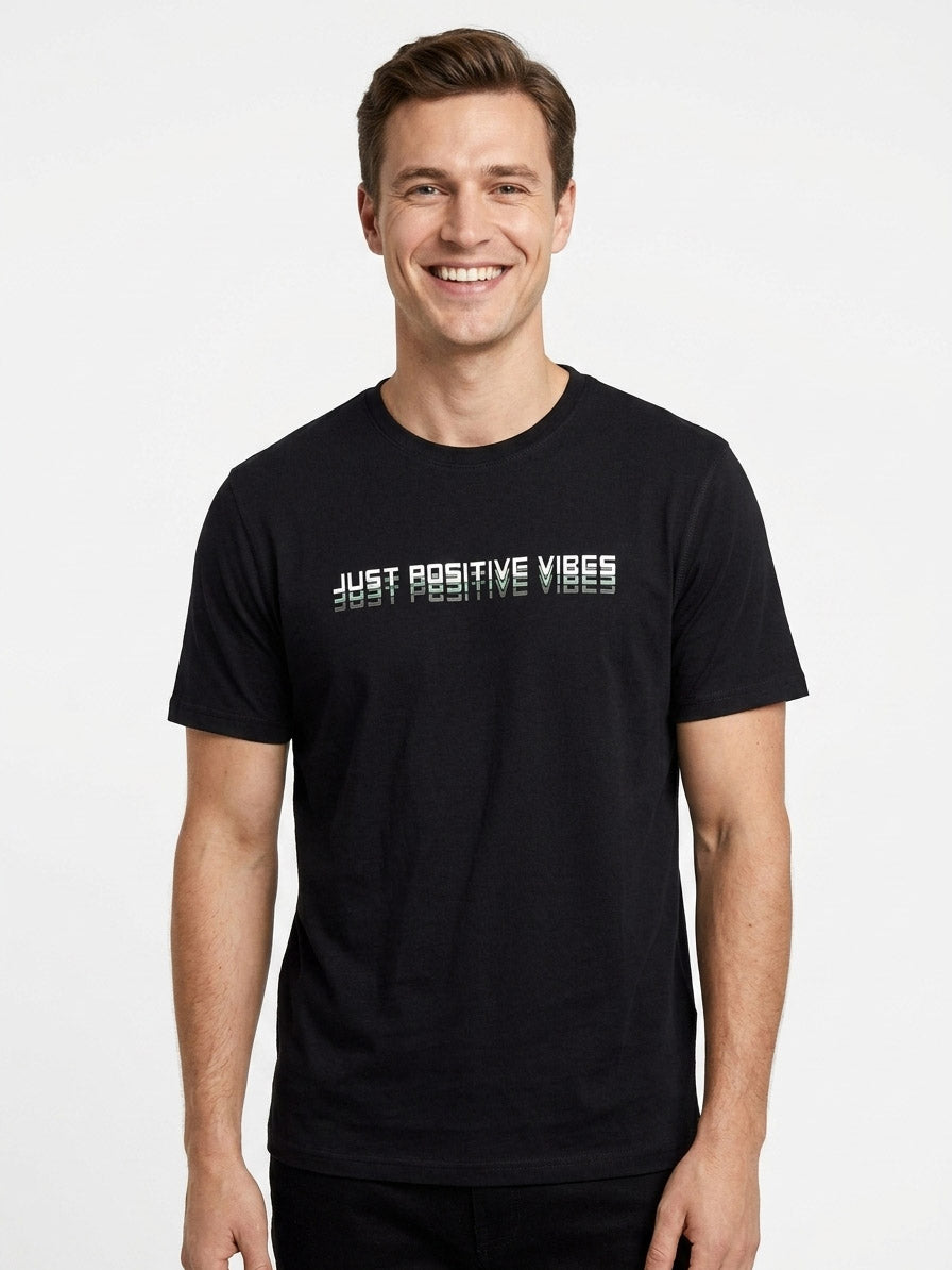 Mens Printed T Shirt Black