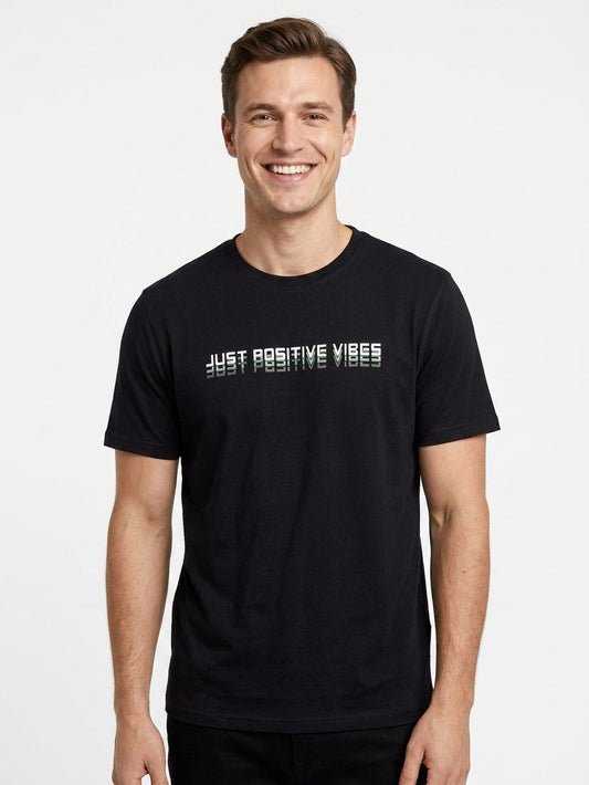 Mens Printed T Shirt Black