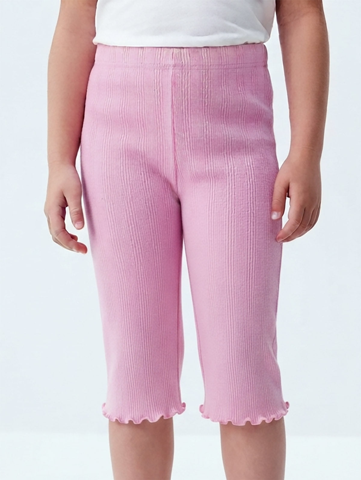 Girls Knit Pink Capri