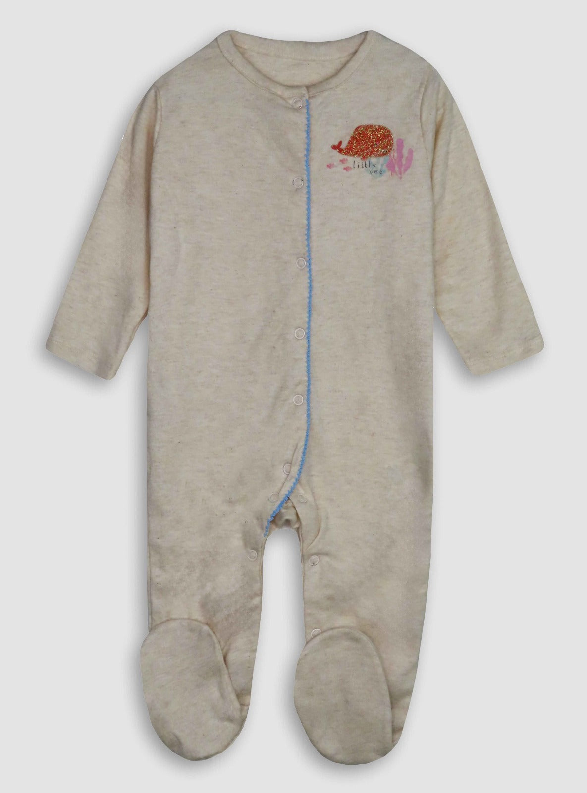 One Month Baby 3 pack Sleepsuits Assorted