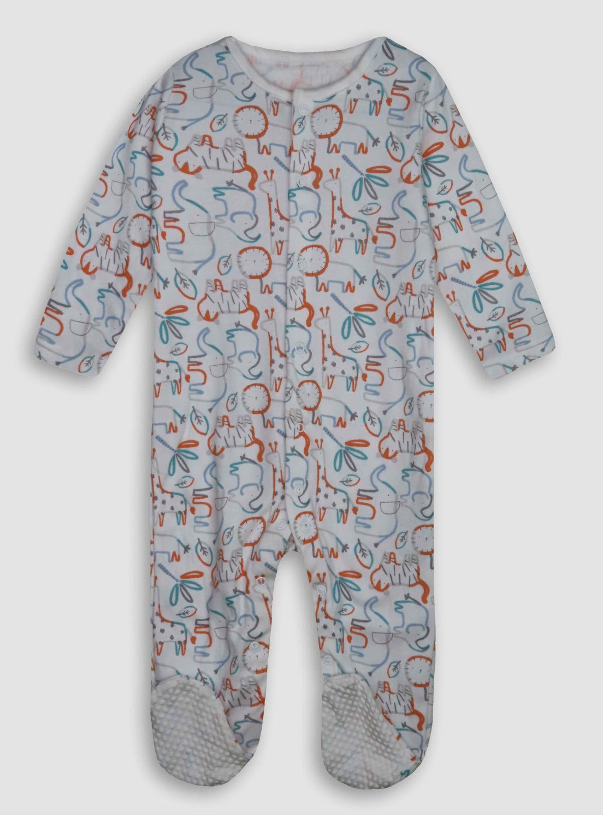 One Month Baby 3 pack Sleepsuits Assorted