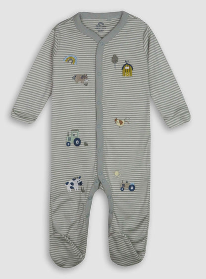 New Born Baby 3 pack Sleepsuits Assorted