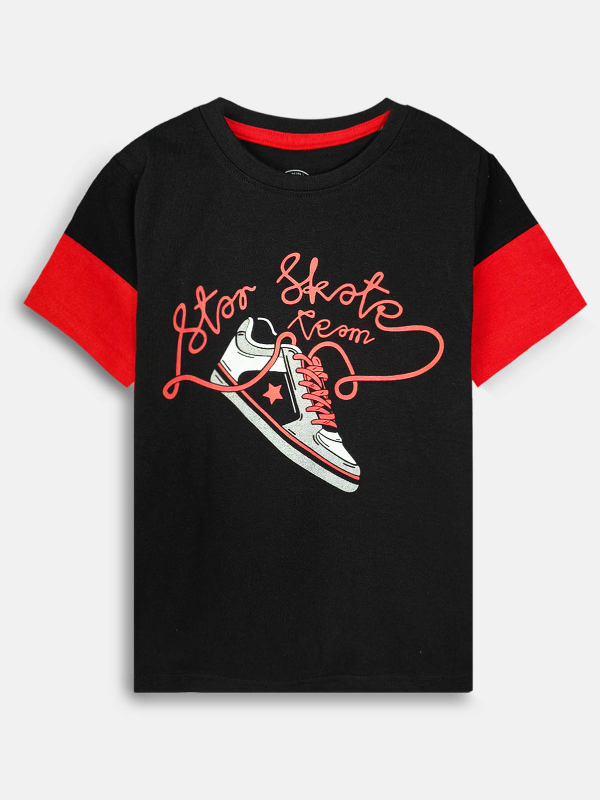 Boys Printed T Shirt Black