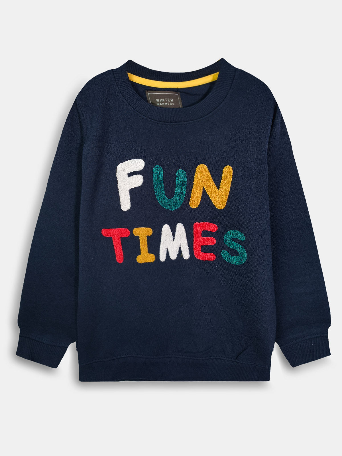 Boys Navy Applique Pullover Sweatshirt