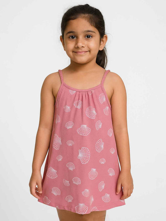 Girls Printed Strappy Dress