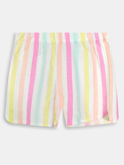 Girls Striped Knit Shorts