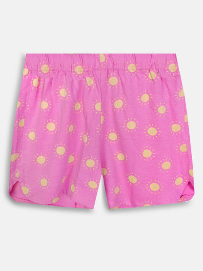 Girls Knit Lilac Shorts