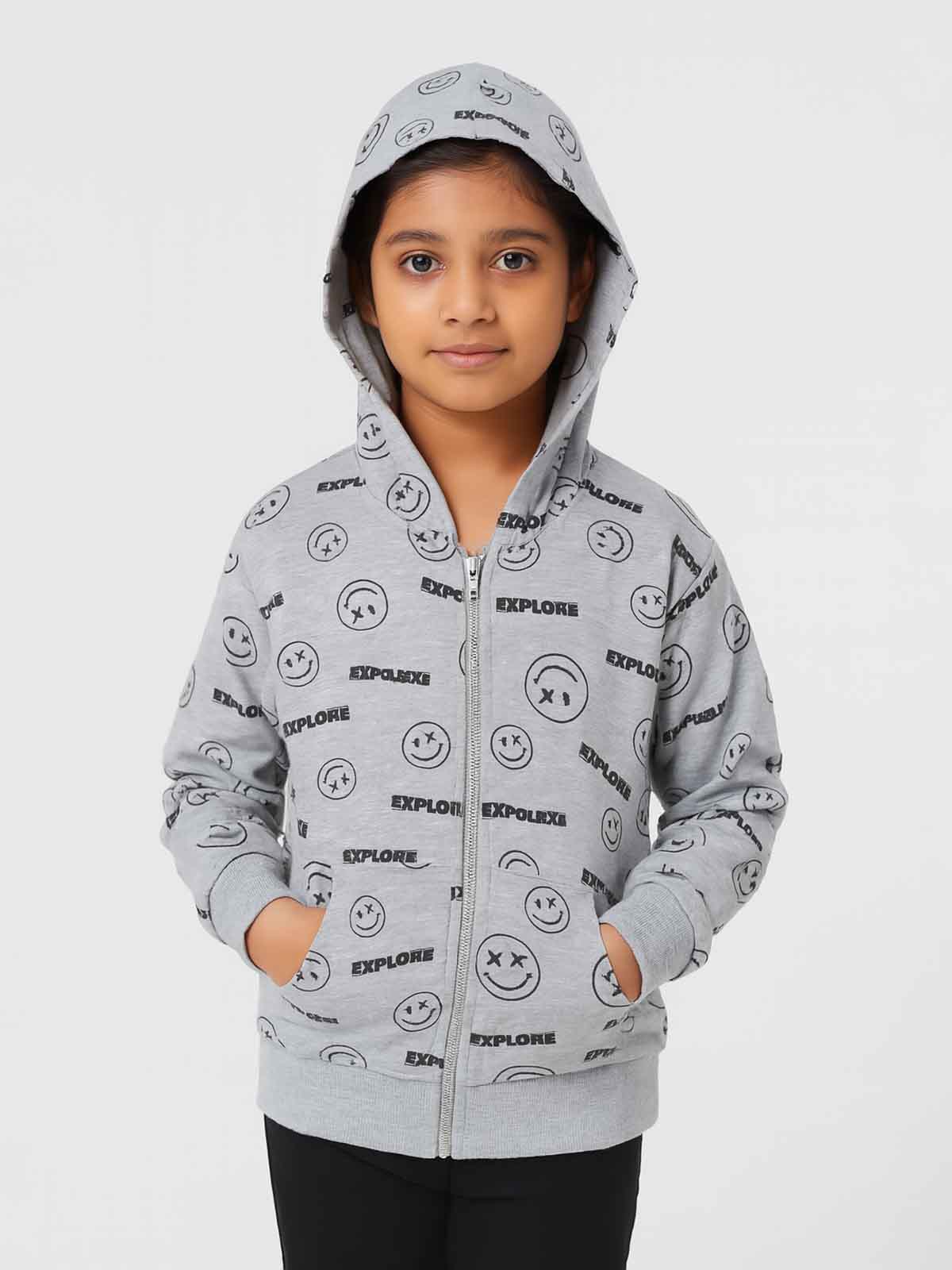 Girls Fleece Full Zipper Sweatshirt