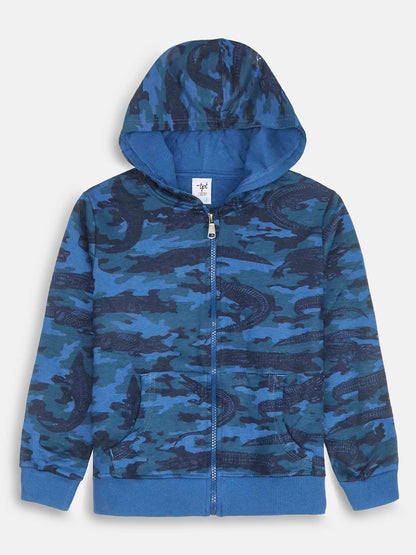 Boys Hooded Full Zipper Sweatshirt