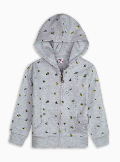 Girls Fleece Full Zipper Sweatshirt