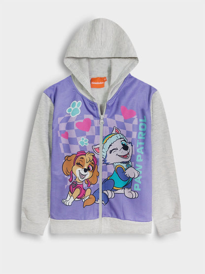 Girls Brushed Fleece Grey Jogging Set