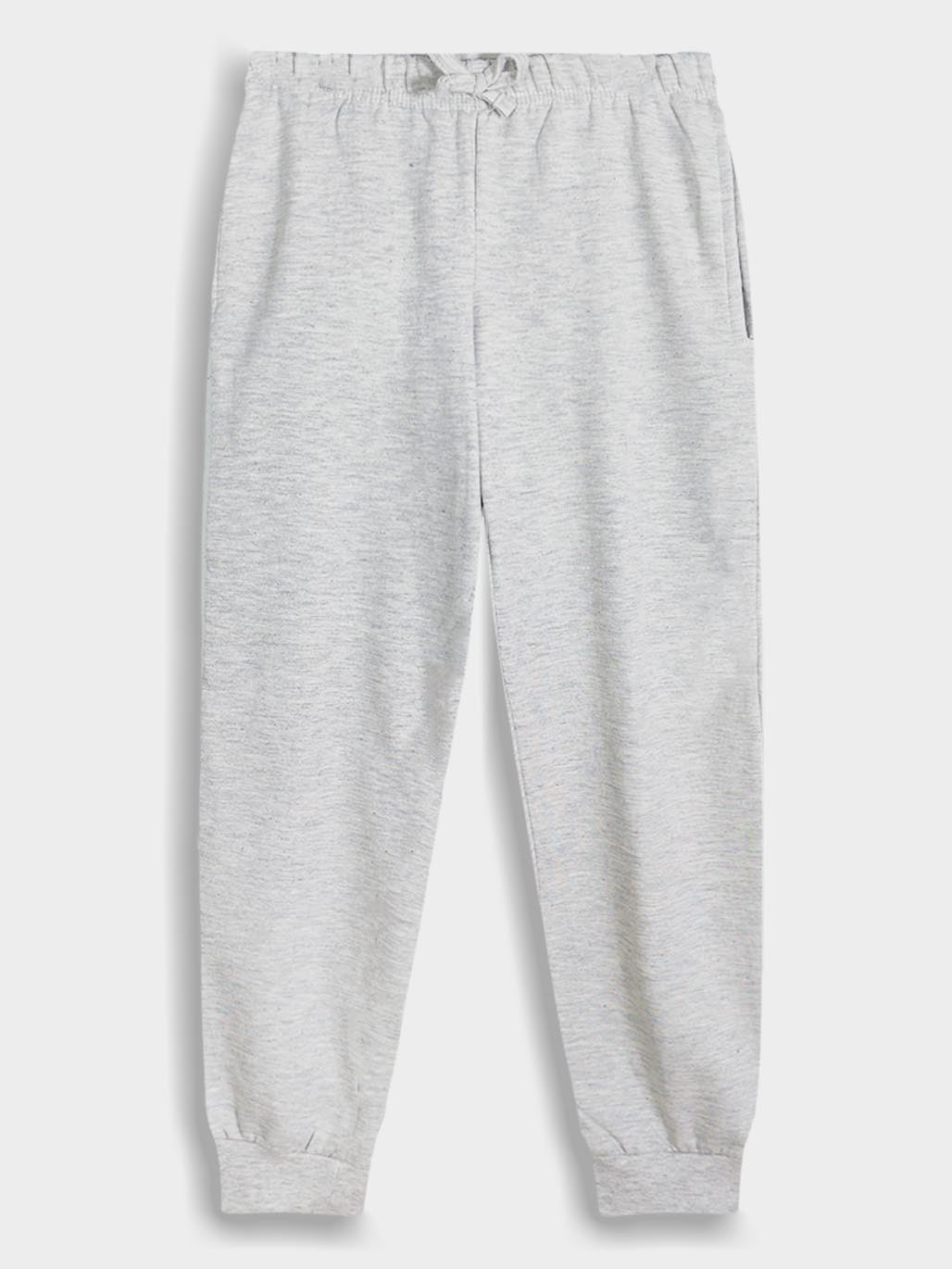 Girls Brushed Fleece Grey Jogging Set