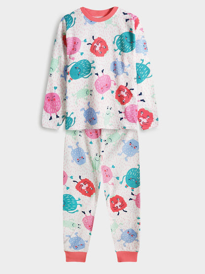 Girls Printed Pyjama Set