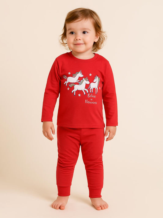 Girls Printed Pyjama Set