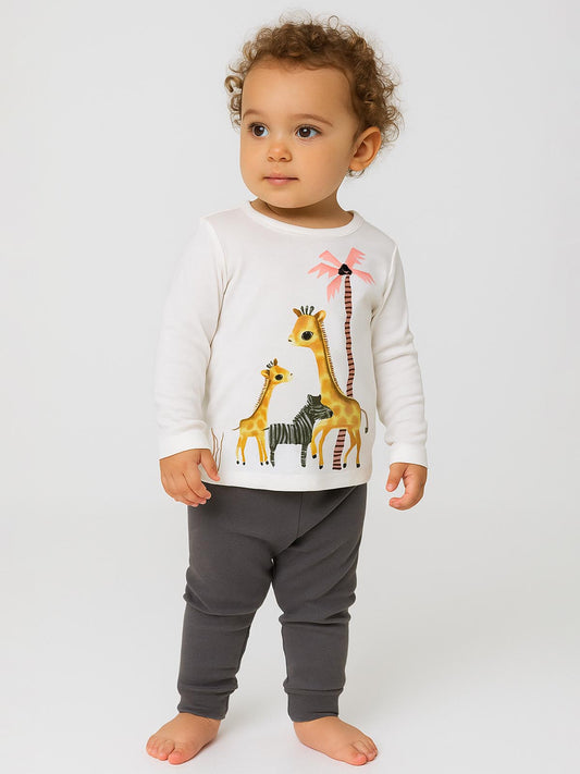 Girls Printed Pyjama Set