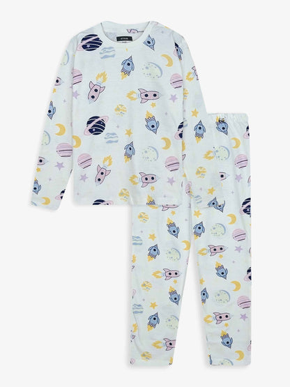 Girls Printed Pyjama Set