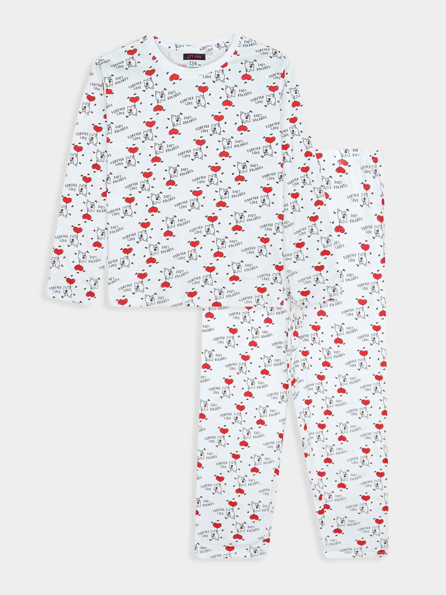 Girls Printed Pyjama Set