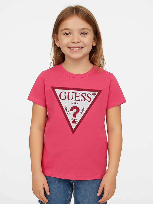 Girls Printed Coral T-Shirt