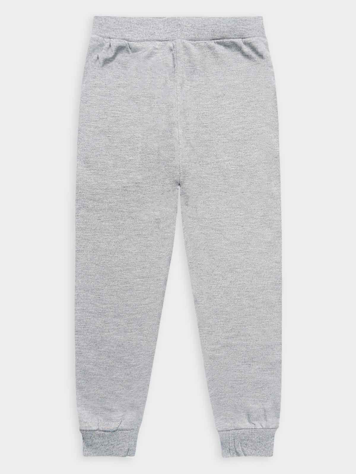 Boys Fleece Grey Melange Jogger
