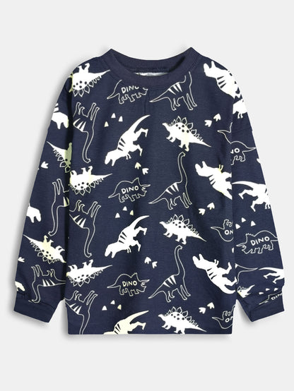 Boys Navy AOP Pyjama Set