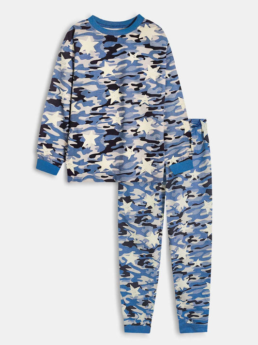 Boys Camo Printed Pyjama Set