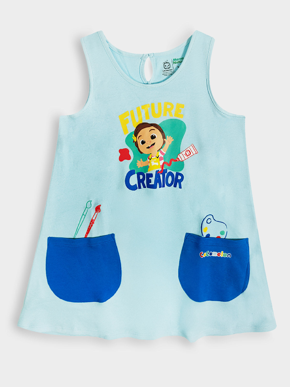 Girls Printed 2 Pc Set Dress n Shorts