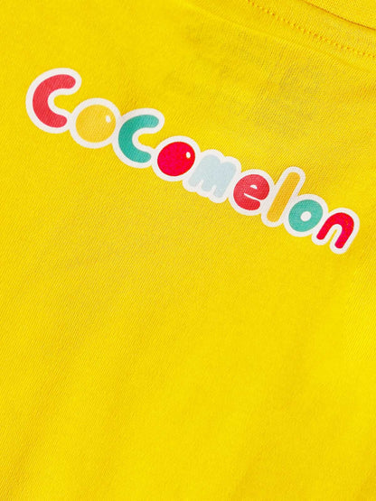 Boys Printed Yellow T-Shirt