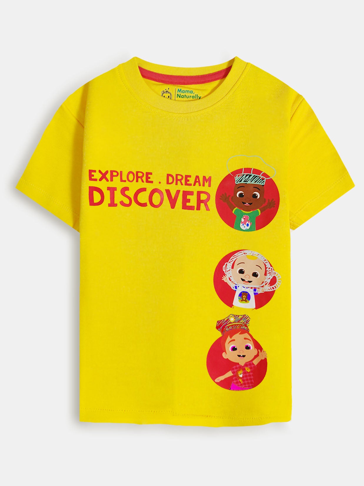 Boys Printed Yellow T-Shirt