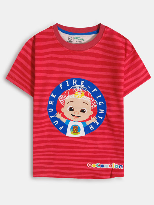 Boys Red Striped T-Shirt