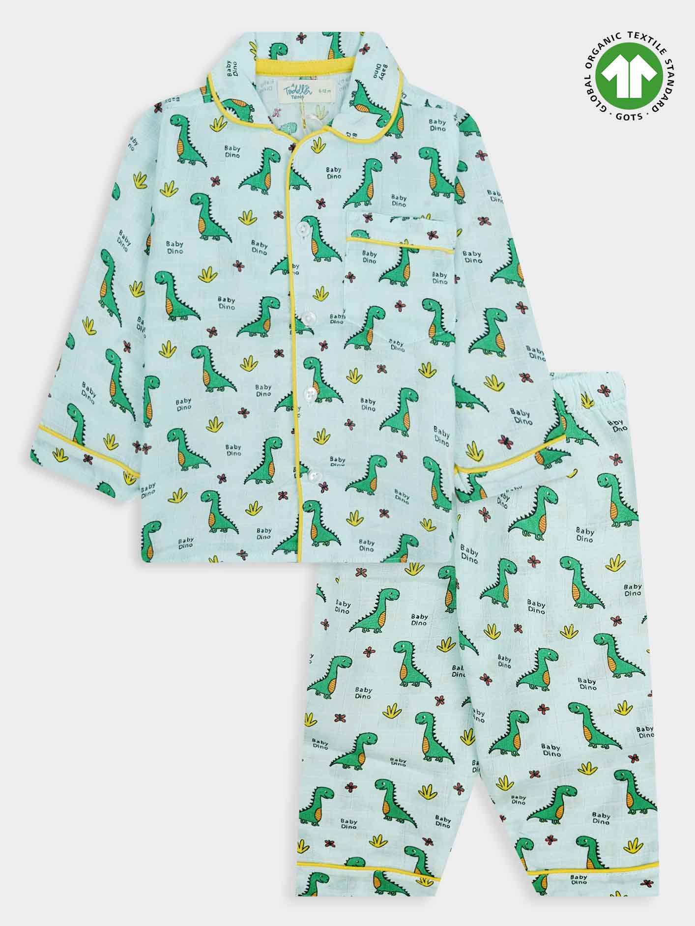 Kids Muslin Full Sleeve Pyjama Set
