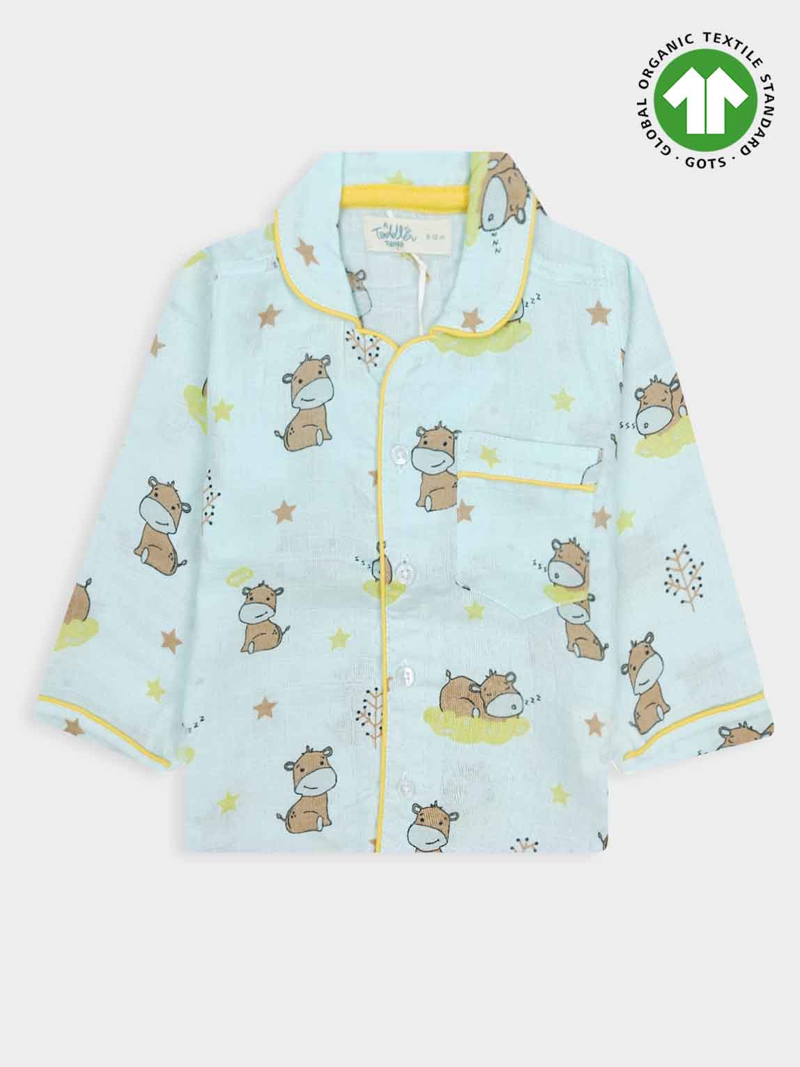 Kids Muslin Full Sleeve Pyjama Set
