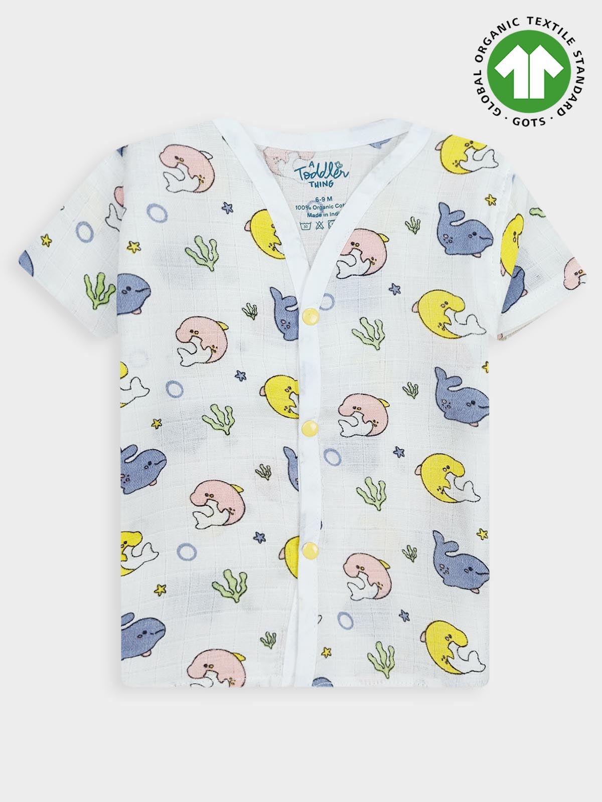 Kids Muslin Printed Pyjama Set
