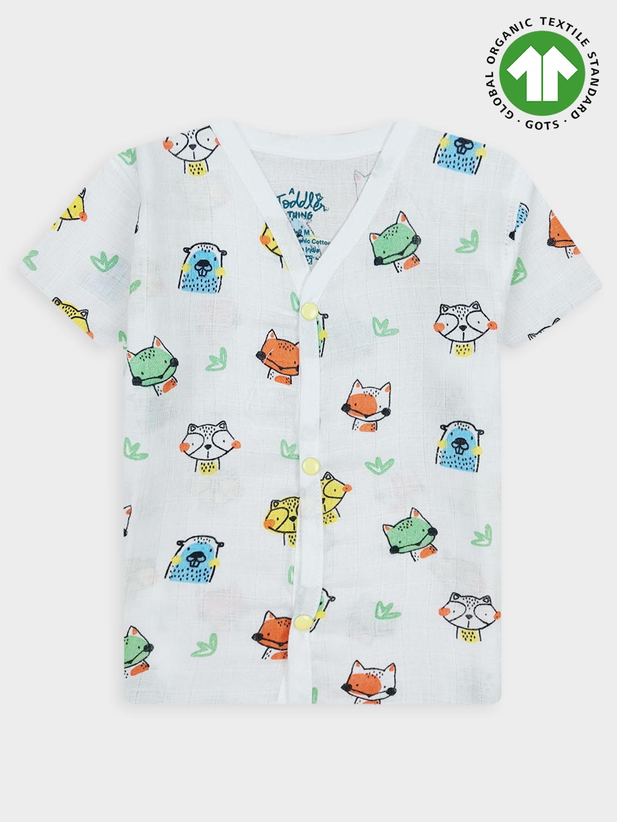 Kids Muslin Printed Pyjama Set