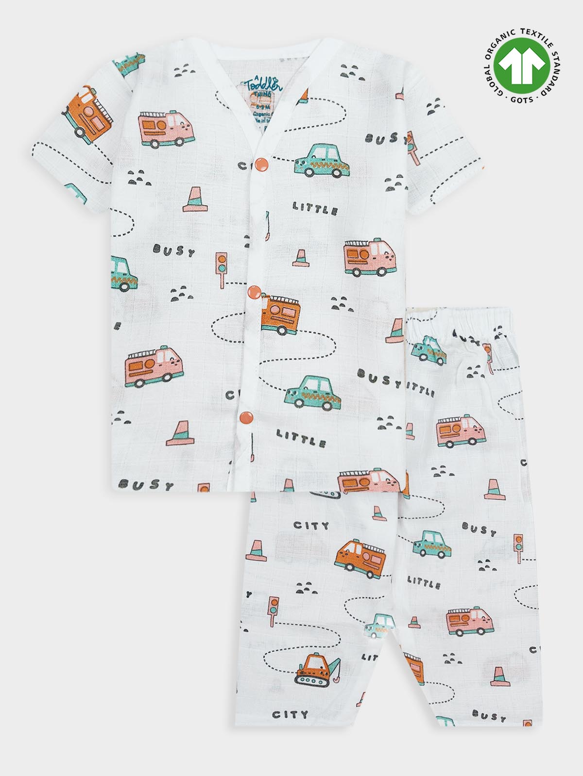 Kids Muslin Printed Pyjama Set