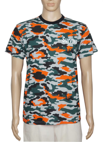 Mens Camo Printed T Shirt