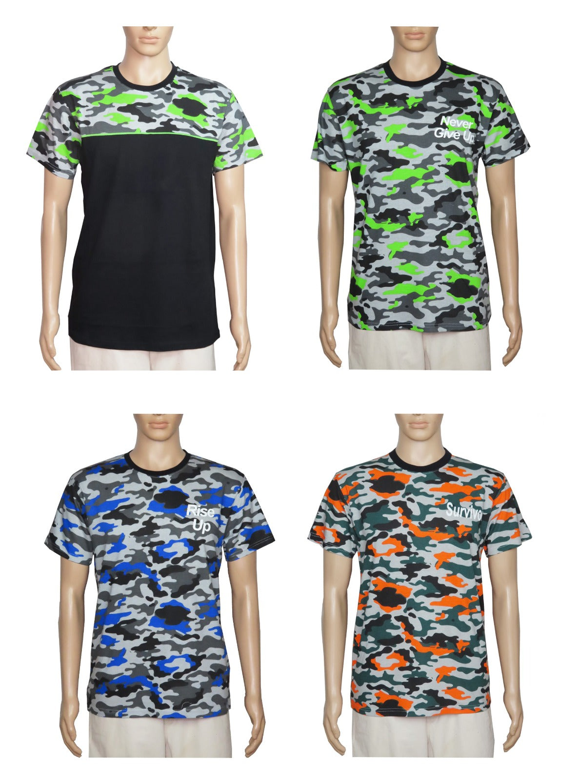 Mens Camo Printed T Shirt