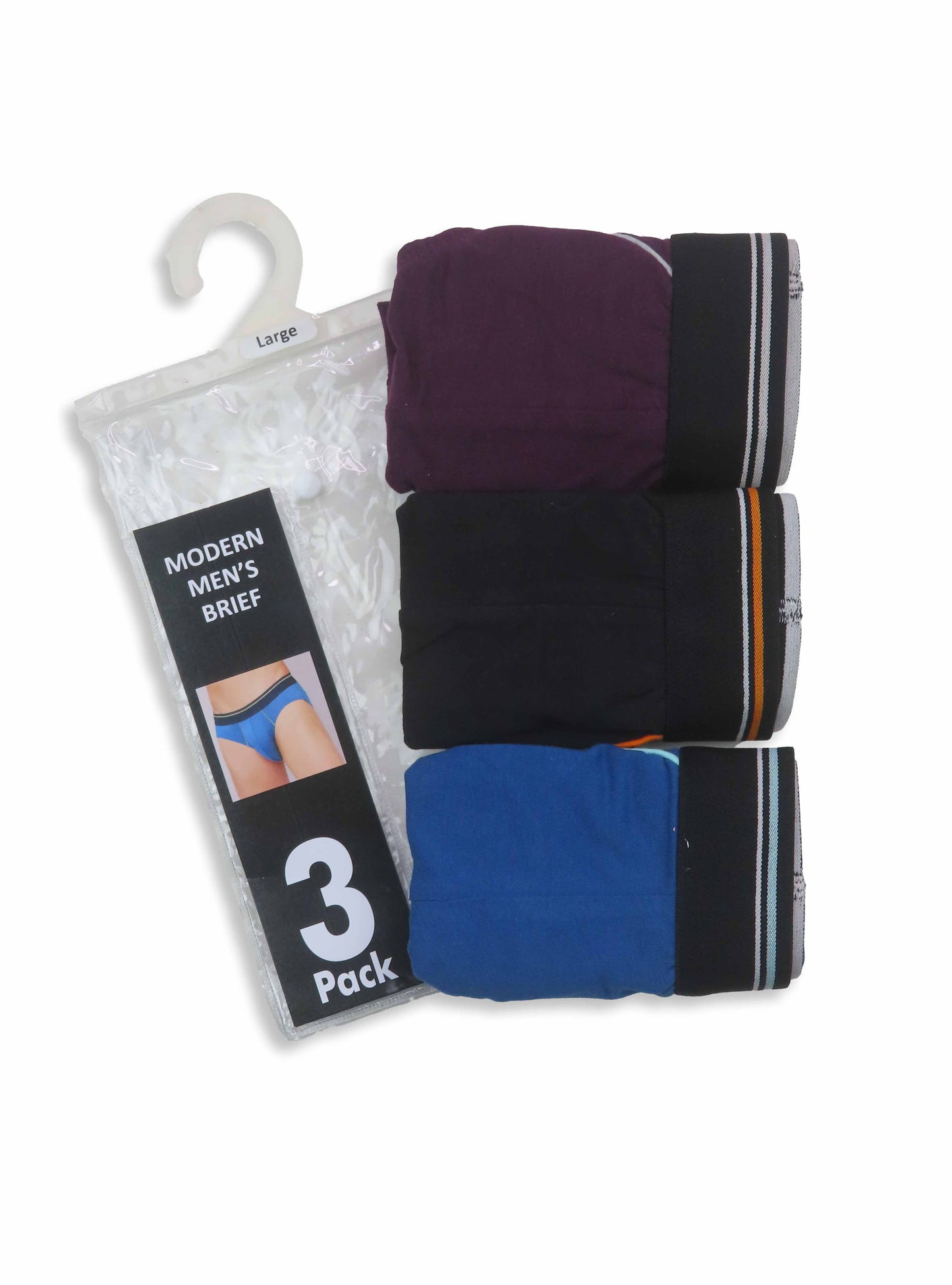 Mens 3 pcs Pack Outer Elastic Briefs