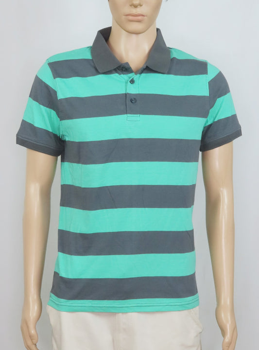 Mens Rugby Striped Polo