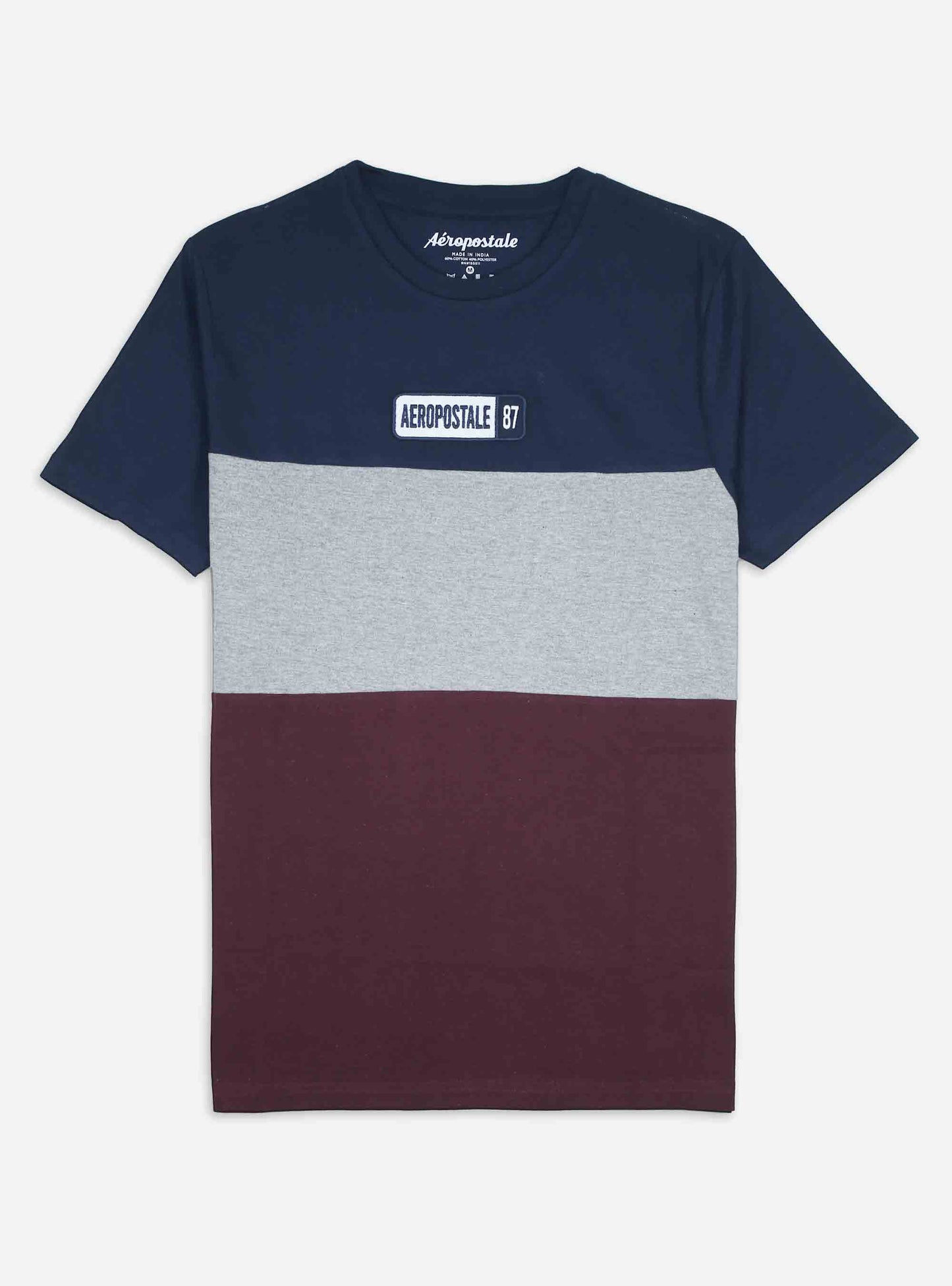 Mens Navy Striped T Shirt