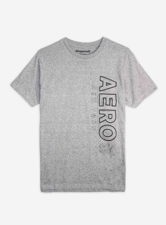 Mens Grey Aero Grindled Embossed T Shirt