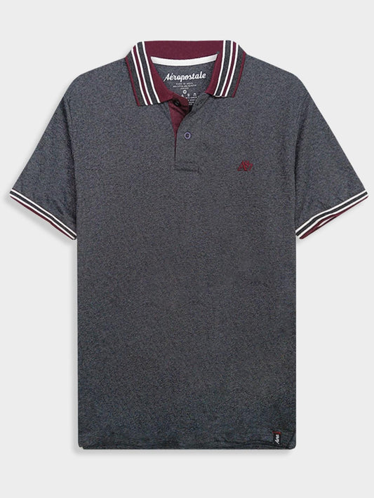 Mens Grey Collar T Shirt