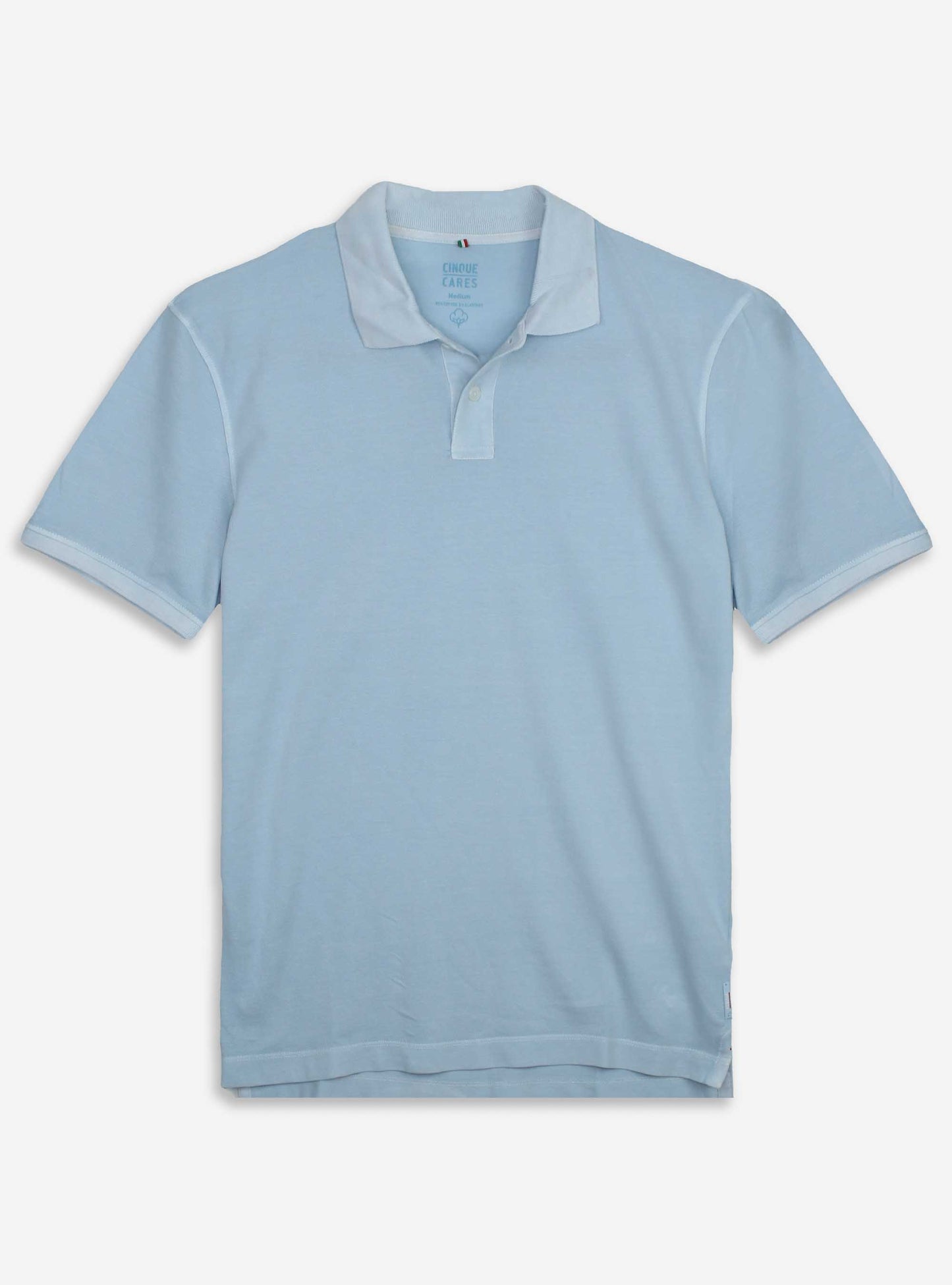 Mens Short Sleeve Blue Polo