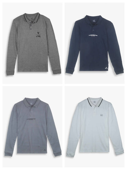 Mens Long Sleeve Mixed Polos