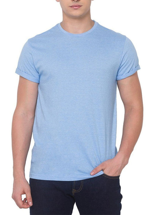 Mens Crew Neck T Shirt Blue